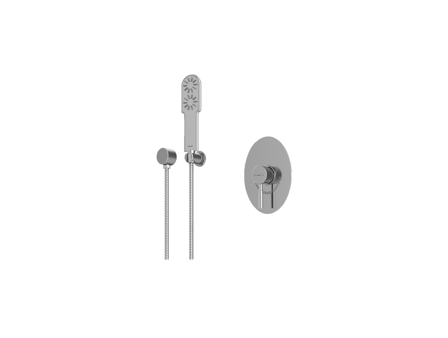 شیر حمام توکار شودر مدل روگن BRASS | تیپ دو